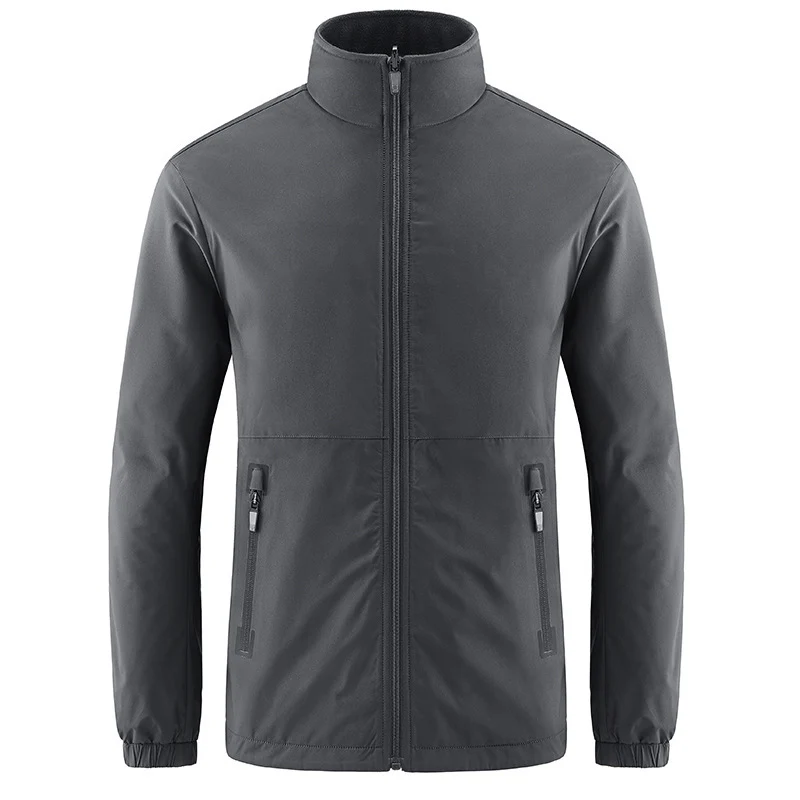 Herren leichte wasserabweisende Softshelljacke mit Stehkragen, verdecktem Reißverschluss und elastischen Bündchen Nord Taschen