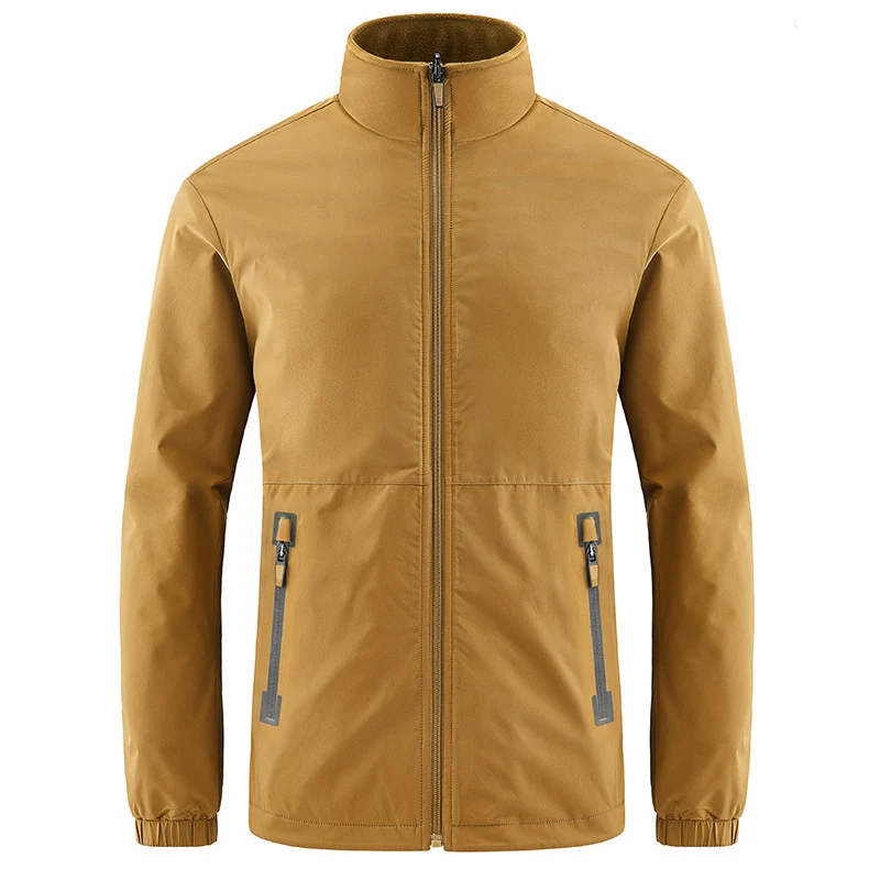 Herren leichte wasserabweisende Softshelljacke mit Stehkragen, verdecktem Reißverschluss und elastischen Bündchen Nord Taschen
