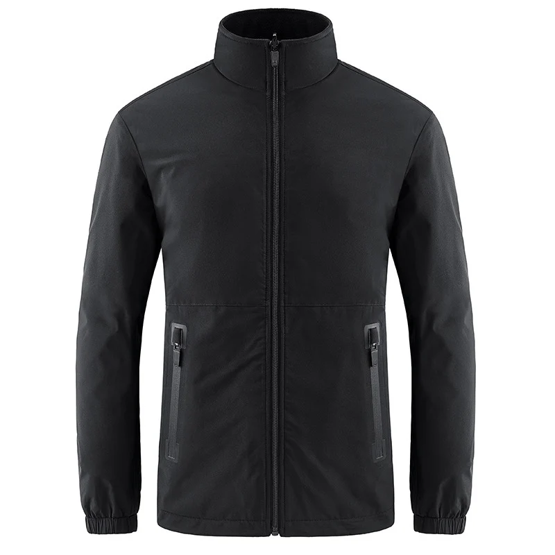 Herren leichte wasserabweisende Softshelljacke mit Stehkragen, verdecktem Reißverschluss und elastischen Bündchen Nord Taschen
