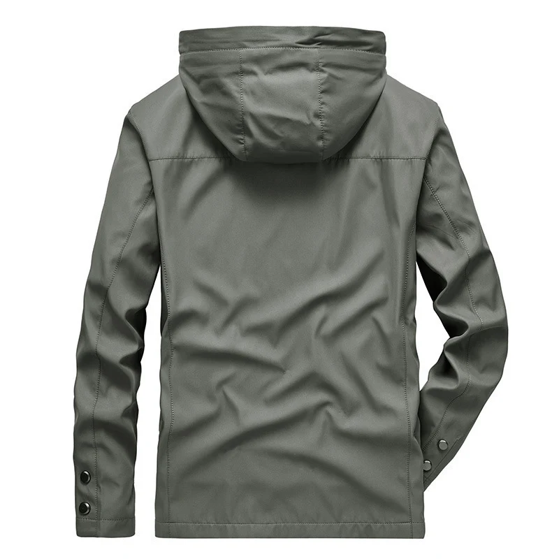 Herren leichte wasserabweisende Softshelljacke mit Kapuze, winddichtem Schnitt und Reißverschlusstaschen Nord Taschen