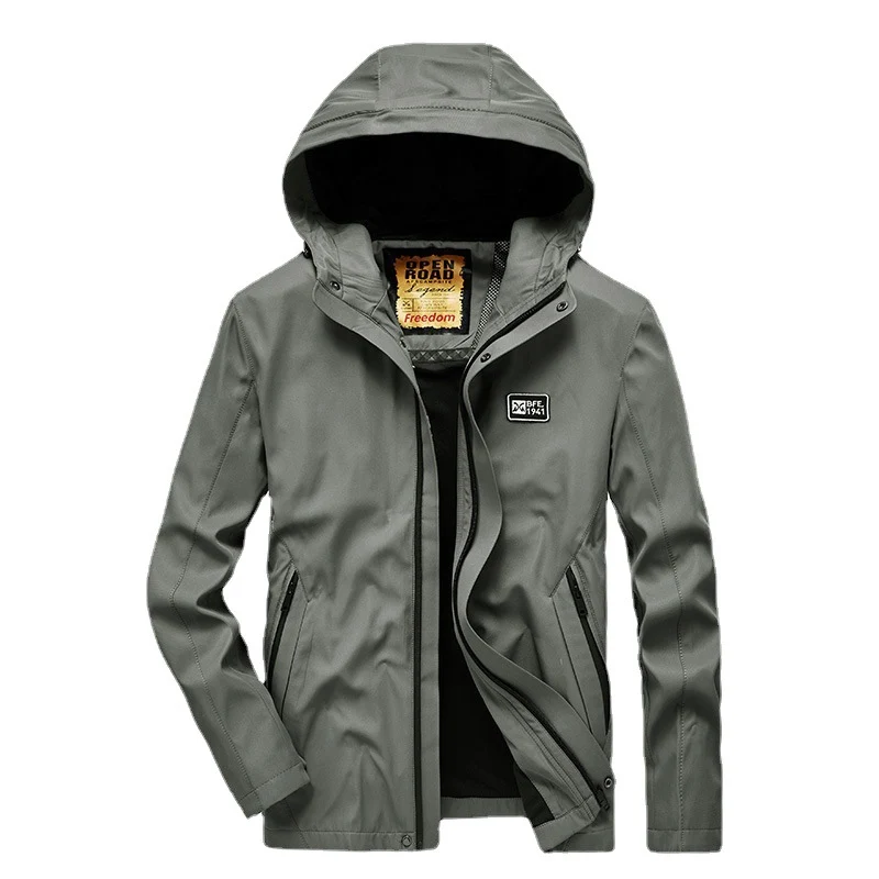 Herren leichte wasserabweisende Softshelljacke mit Kapuze, winddichtem Schnitt und Reißverschlusstaschen Nord Taschen
