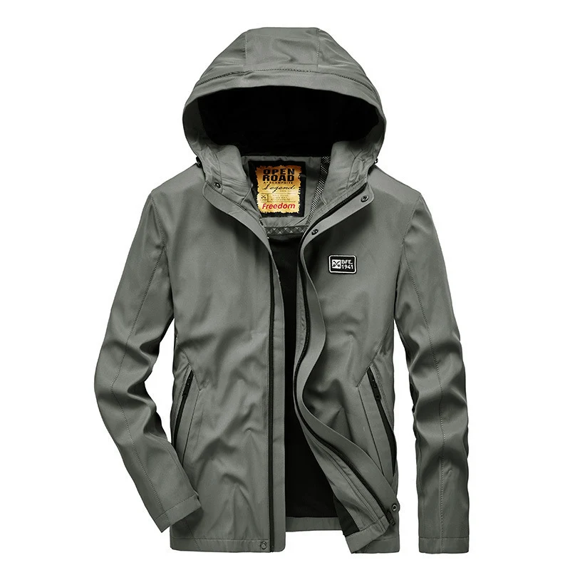 Herren leichte wasserabweisende Softshelljacke mit Kapuze, winddichtem Schnitt und Reißverschlusstaschen Nord Taschen