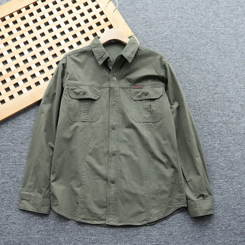 Herren Hemdjacke aus robustem Canvas mit Brustpattentaschen und ergonomischer Schnittführung Nord Taschen