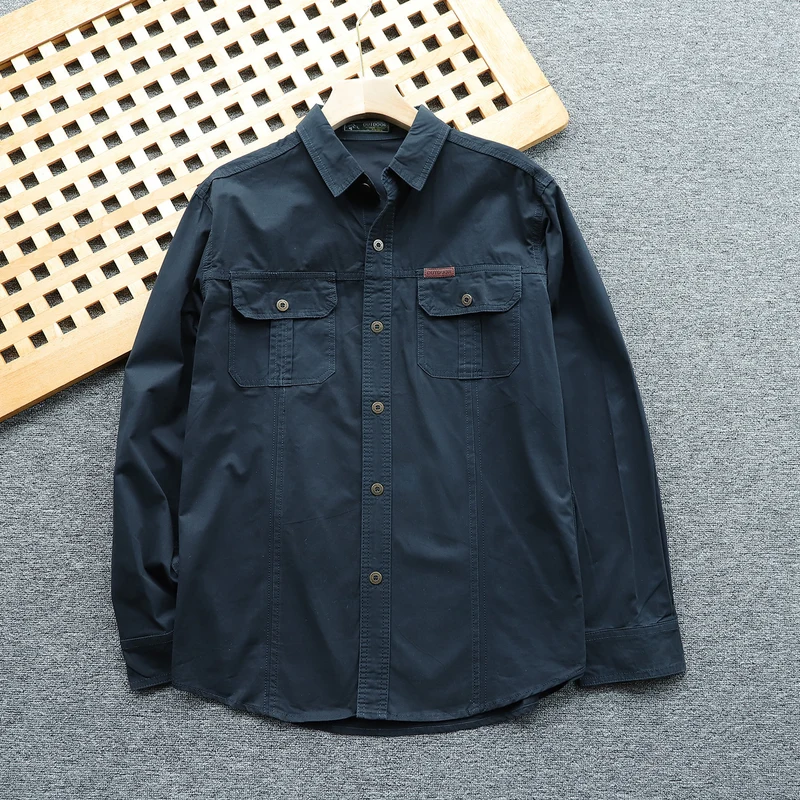 Herren Hemdjacke aus robustem Canvas mit Brustpattentaschen und ergonomischer Schnittführung Nord Taschen