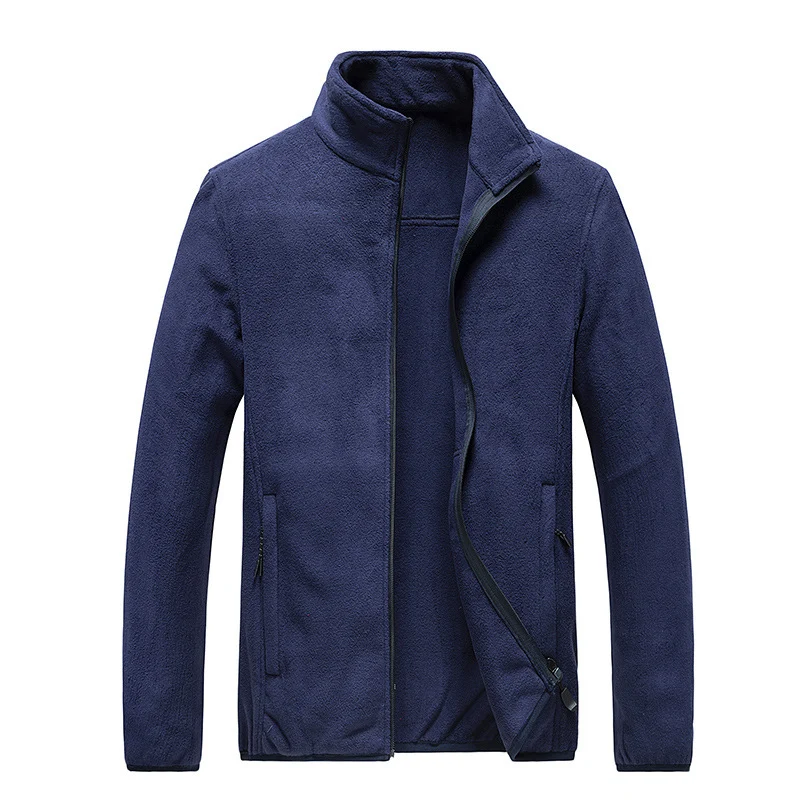 Herren Fleecejacke mit durchgehendem Reißverschluss, Stehkragen und praktischen Reißverschlusstaschen Nord Taschen