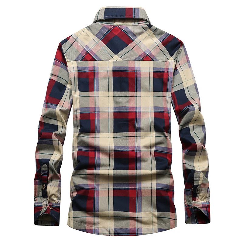 Herren Kariertes Thermo-Hemdjacke mit Teddyfleece-Innenfutter und Brustpattentaschen Nord Taschen
