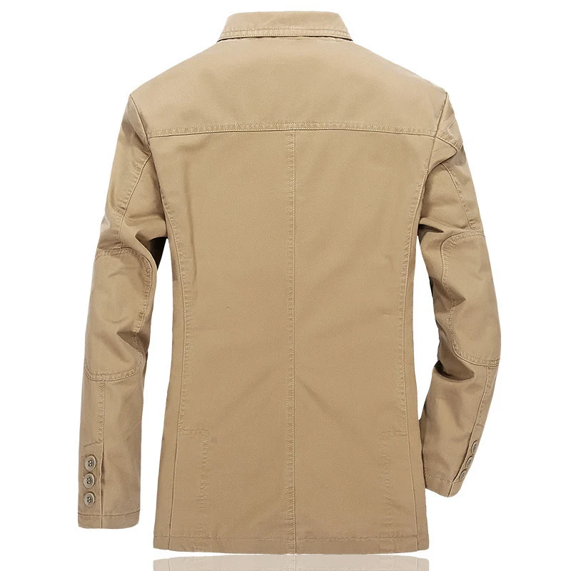 Herren Casual-Canvas-Sakko im Worker-Blouson-Stil mit Hemdkragen und aufgesetzten Taschen Nord Taschen