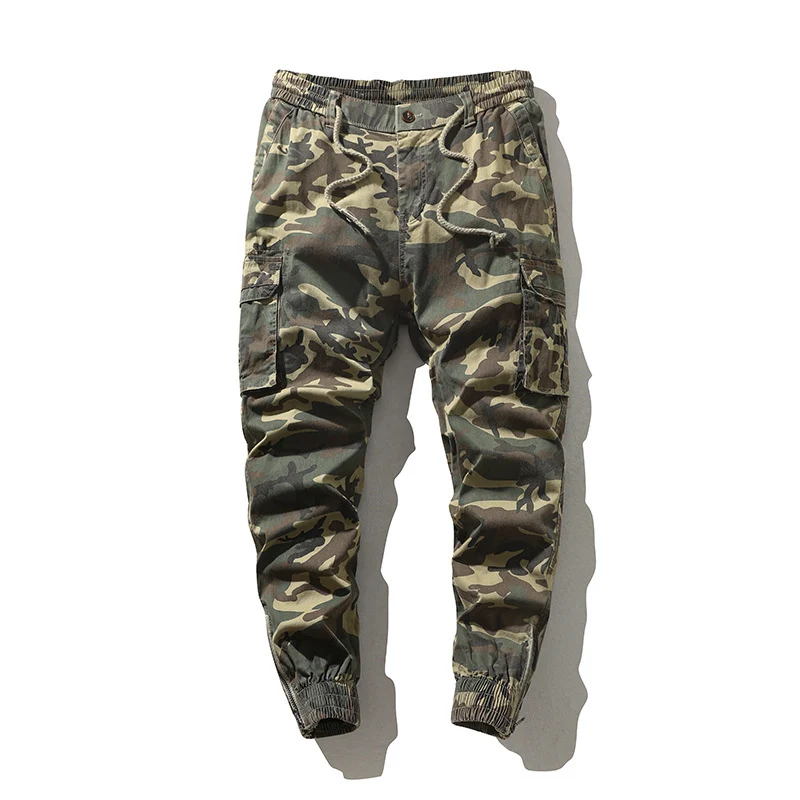 Herren Cargohhose im Joggerstil mit Kordelzug, Bündchen und Mehrfach-Taschen Nord Taschen