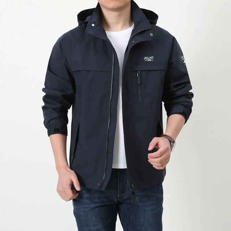 Herren Leichte Softshell-Utilityjacke mit Kapuze, winddichter Shell und Mehrfachtaschen Nord Taschen