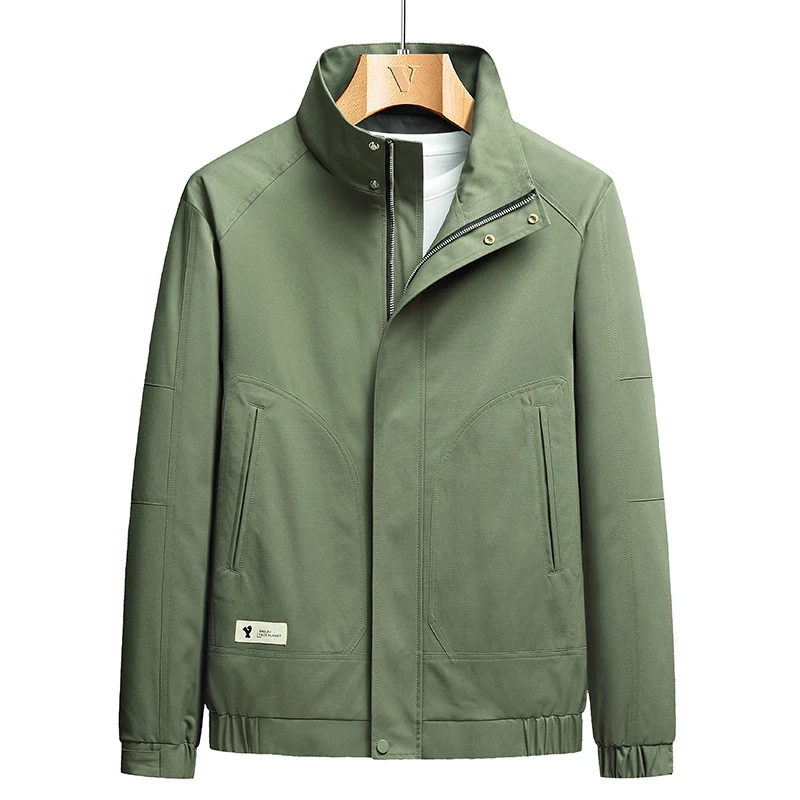 Herren Leichte Softshell-Übergangsjacke im Utility-Minimalstil mit hochschließendem Stehkragen und verdecktem Reißverschluss Nord Taschen