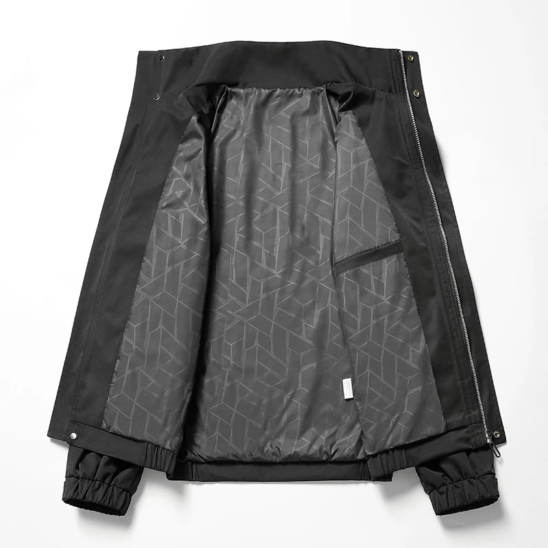 Herren Leichte Softshell-Übergangsjacke im Utility-Minimalstil mit hochschließendem Stehkragen und verdecktem Reißverschluss Nord Taschen