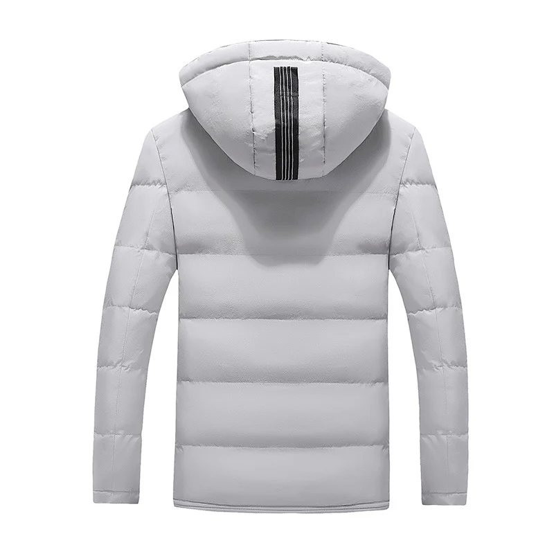 Herren gestepptes Thermo-Kapuzenjacke im Urban-Sportstyle mit Kontrastärmeln Nord Taschen