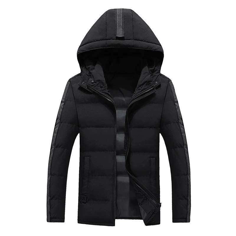 Herren gestepptes Thermo-Kapuzenjacke im Urban-Sportstyle mit Kontrastärmeln Nord Taschen