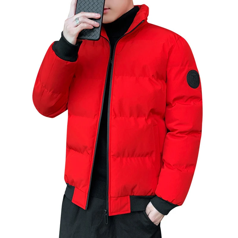 Herren gesteppte wattierte Stehkragen-Bomberjacke mit Thermo-Isolierung und elastischen Bündchen Nord Taschen