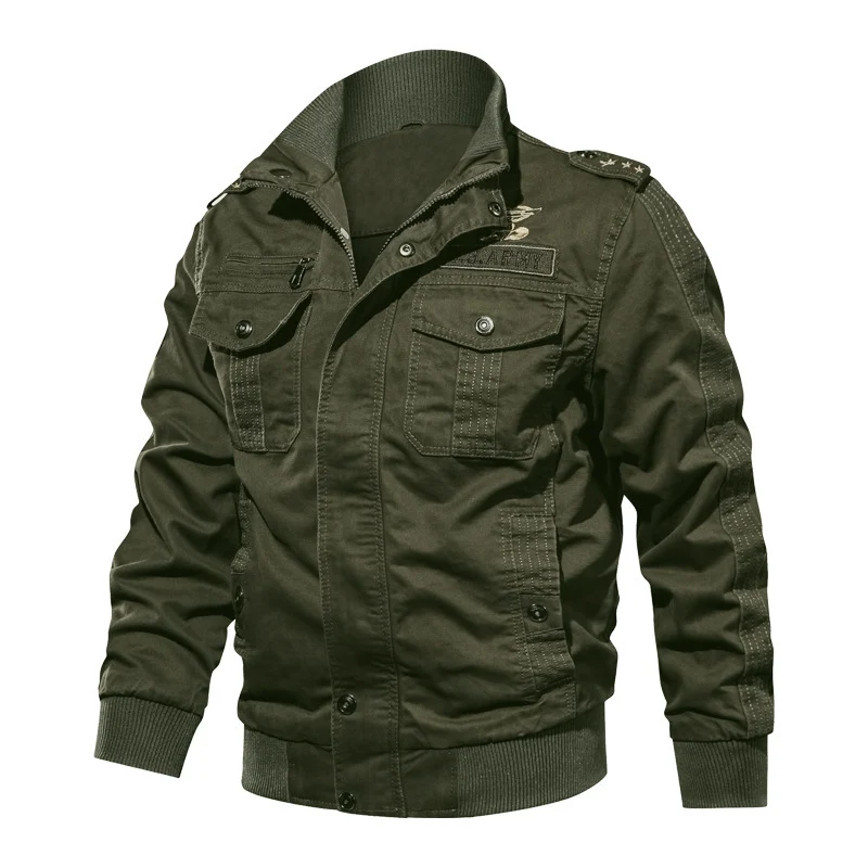 Herren Kurzblouson Canvas-Fieldjacke mit Schulterepauletten, Brustpattentaschen und geripptem Saum Nord Taschen