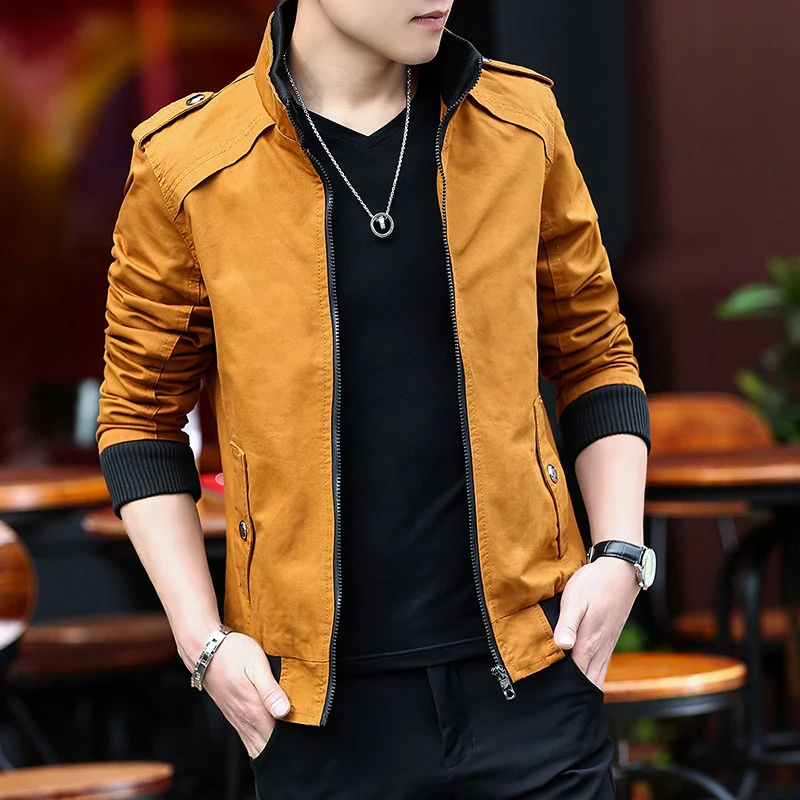 Herren Kurzblouson aus Canvas mit wärmender Teddyinnenfutter und Schulterepauletten Nord Taschen