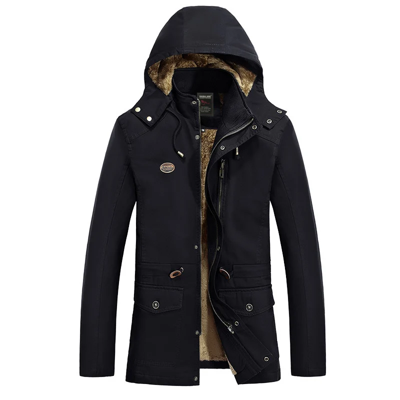 Herren Fieldparka im Utility-Look mit Teddyfleece-Kapuze, Kordelzug und Multifunktions-Taschen Nord Taschen