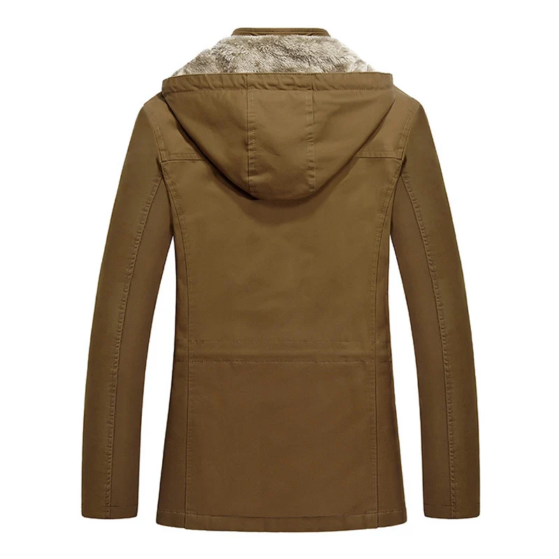 Herren Fieldparka im Utility-Look mit Teddyfleece-Kapuze, Kordelzug und Multifunktions-Taschen Nord Taschen