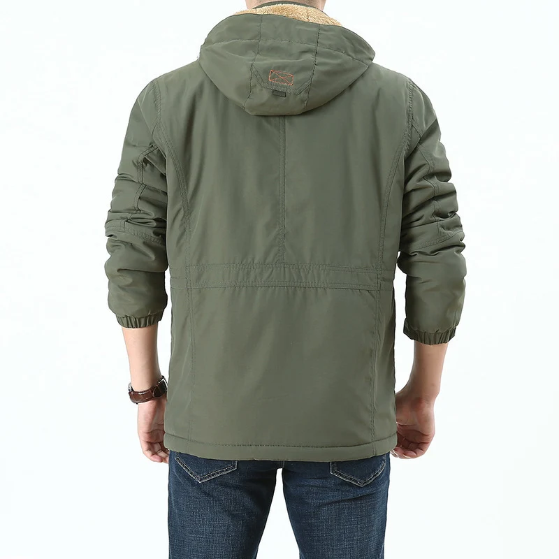 Herren Fieldjacke im Urban-Utility-Stil mit Mehrfachtaschen und hochschließendem Kragen Nord Taschen