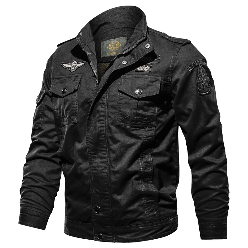 Herren Fieldjacke im Military-Canvas-Stil mit Epauletten und Multifachtaschen Nord Taschen