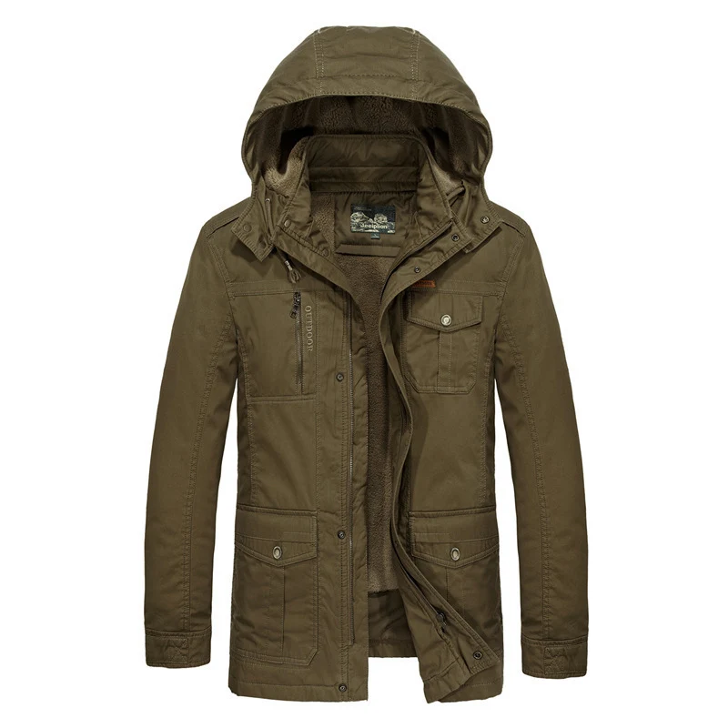 Herren Feldparka mit Teddyfutter und verstellbarer Kapuze Nord Taschen
