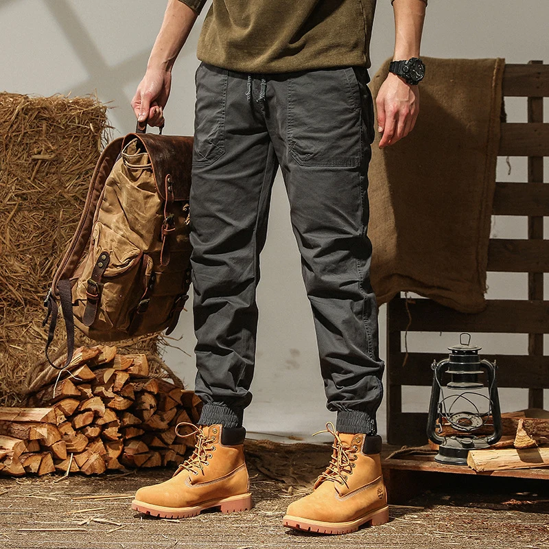 Herren Cargo-Joggerhose mit elastischem Saum, Tunnelzug und Utility-Pattentaschen Nord Taschen