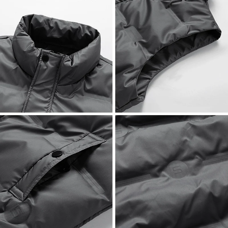 Herren gesteppte Thermoweste mit hochabschließendem Stehkragen, wasserabweisender Shell und verdeckten Taschen Nord Taschen