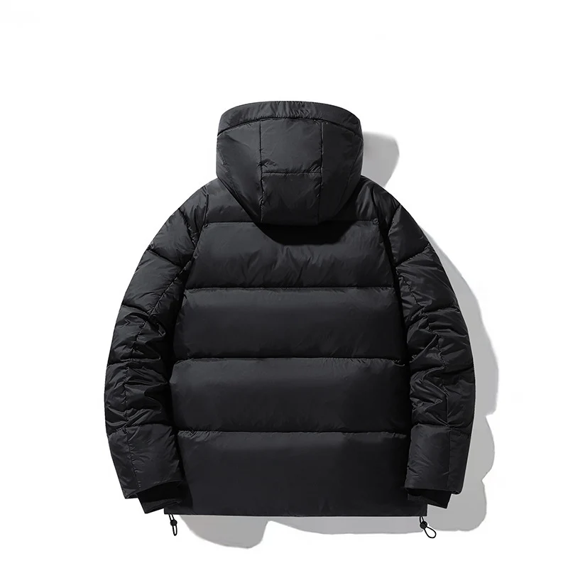 Herren gesteppte Thermo-Daunenjacke mit Kapuze, winddichter Shell und verstellbarem Saum Nord Taschen