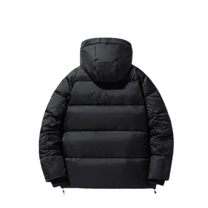 Herren gesteppte Thermo-Daunenjacke mit Kapuze, winddichter Shell und verstellbarem Saum Nord Taschen
