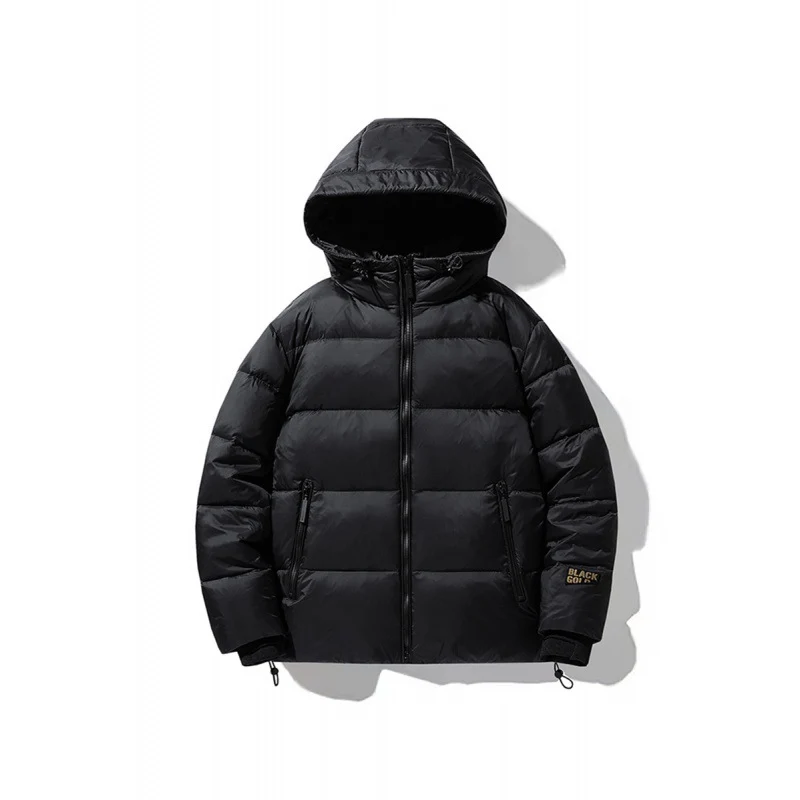 Herren gesteppte Thermo-Daunenjacke mit Kapuze, winddichter Shell und verstellbarem Saum Nord Taschen