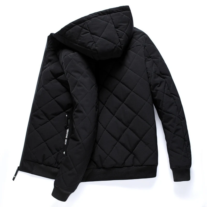Herren gesteppte Kapuzenjacke mit leichter Thermo‑Isolierung und Rippbündchen Nord Taschen