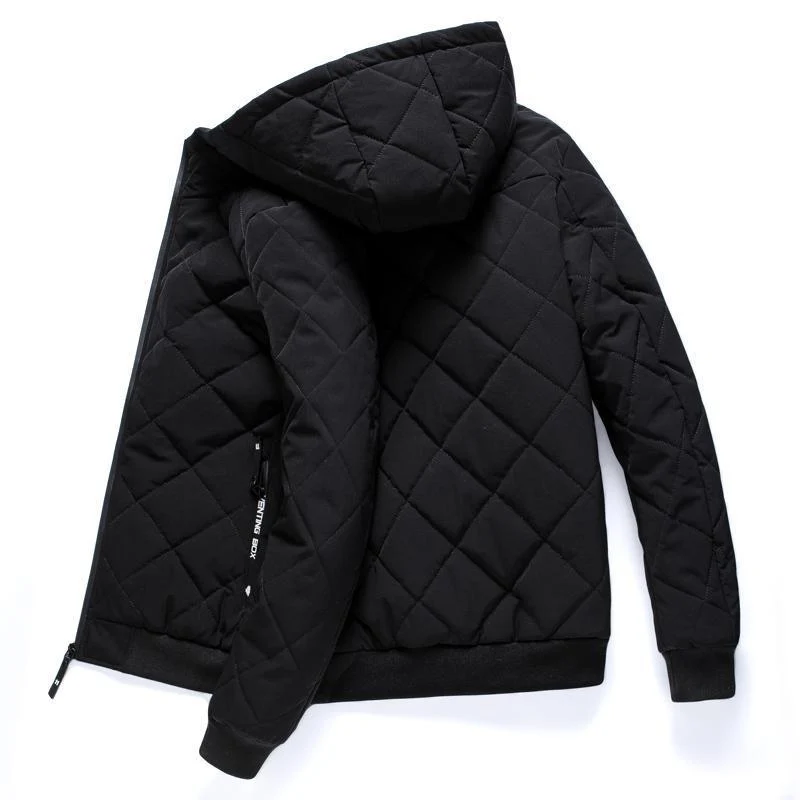 Herren gesteppte Kapuzenjacke mit leichter Thermo‑Isolierung und Rippbündchen Nord Taschen