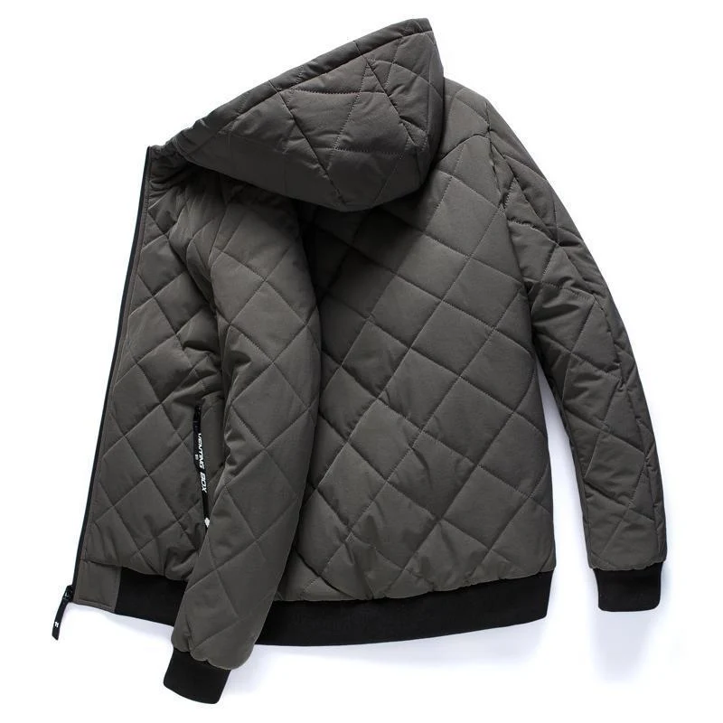 Herren gesteppte Kapuzenjacke mit leichter Thermo‑Isolierung und Rippbündchen Nord Taschen