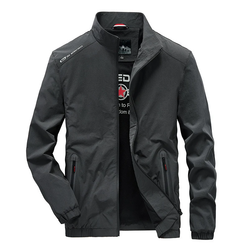 Herren leichte Softshell-Outdoorjacke mit Stehkragen wasserabweisender Oberfläche und Reißverschlusstaschen Nord Taschen