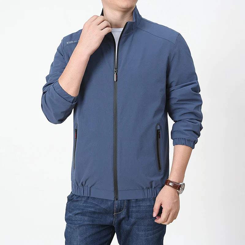Herren leichte Softshell-Outdoorjacke mit Stehkragen wasserabweisender Oberfläche und Reißverschlusstaschen Nord Taschen
