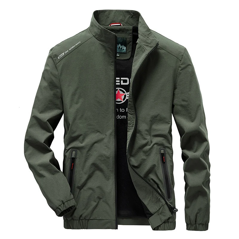Herren leichte Softshell-Outdoorjacke mit Stehkragen wasserabweisender Oberfläche und Reißverschlusstaschen Nord Taschen