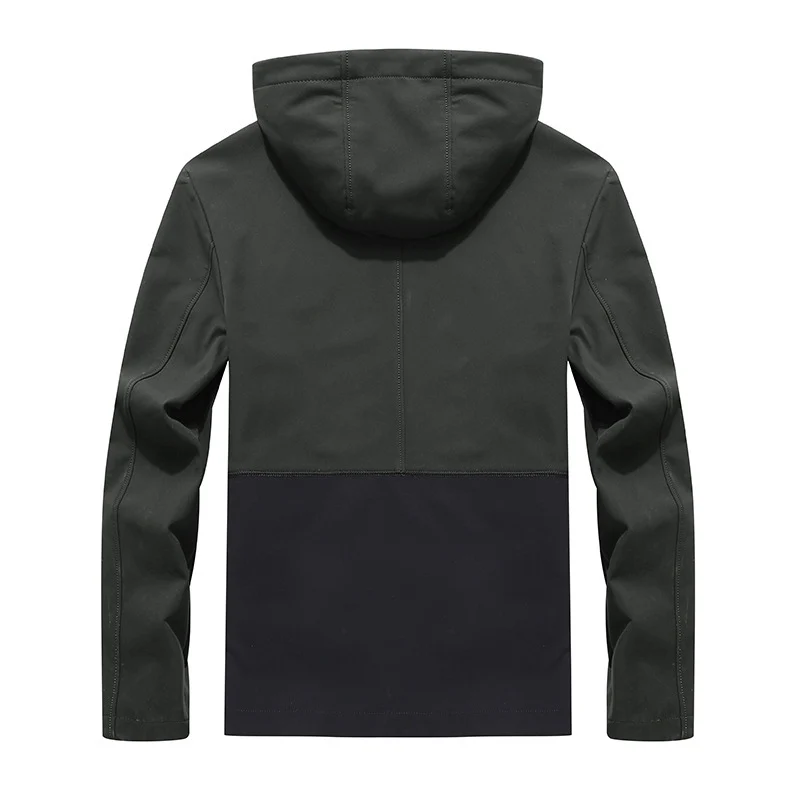 Herren leichte Softshell‑Outdoorjacke mit Kapuze, windabweisender Front und funktionalen Taschen Nord Taschen