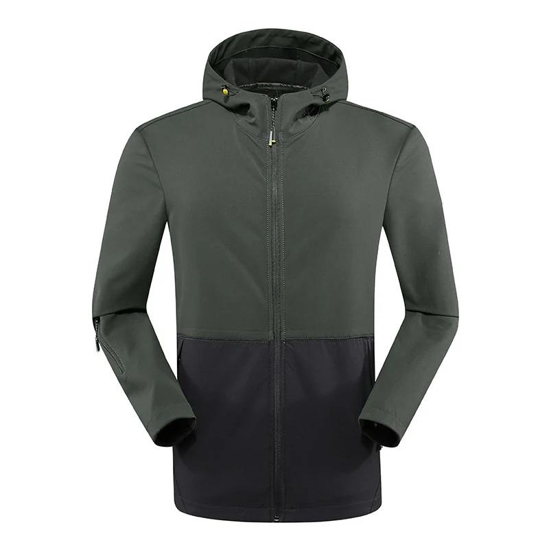 Herren leichte Softshell‑Outdoorjacke mit Kapuze, windabweisender Front und funktionalen Taschen Nord Taschen