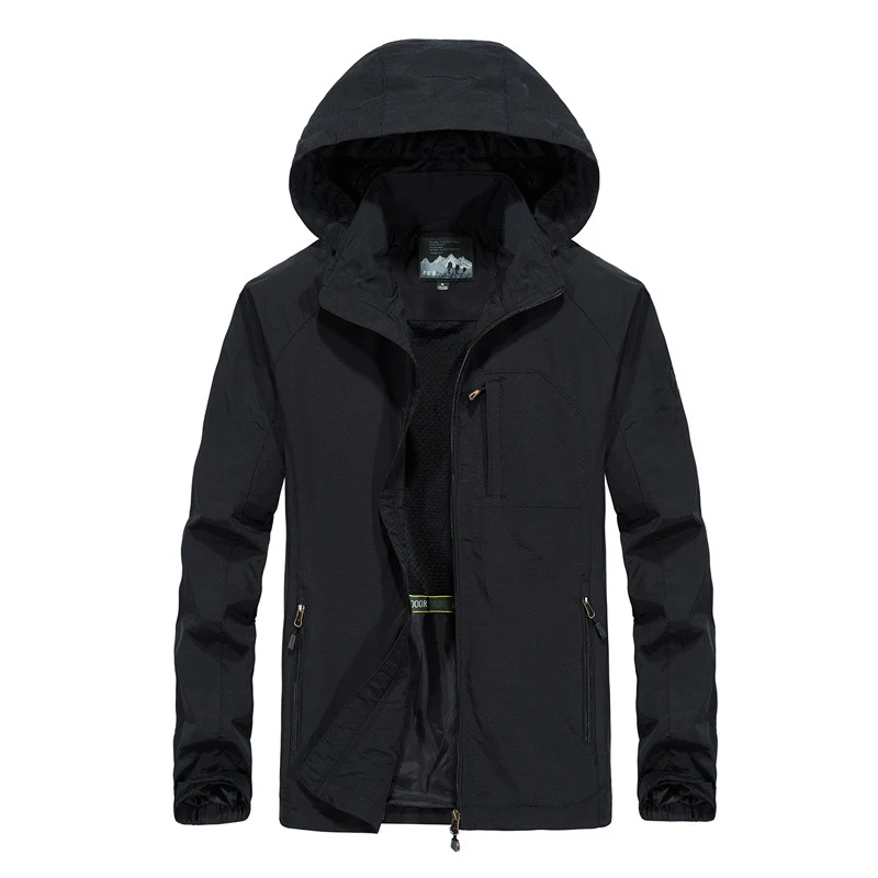 Herren Leichte Softshell-Outdoorjacke mit Kapuze, atmungsaktivem Meshfutter und Reißverschlussbrusttasche Nord Taschen