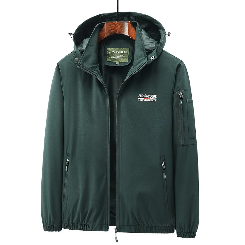 Herren Leichte Softshell-Outdoorjacke mit Kapuze, Ärmeltasche und Reißverschlusstaschen Nord Taschen