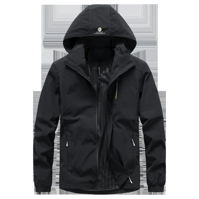 Herren leichte Softshell-Kapuzenjacke mit winddichter Membran und Reißverschlusstaschen Nord Taschen