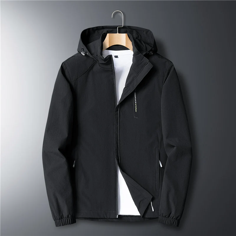 Herren leichte Softshell-Kapuzenjacke mit winddichter Membran und Reißverschlusstaschen Nord Taschen