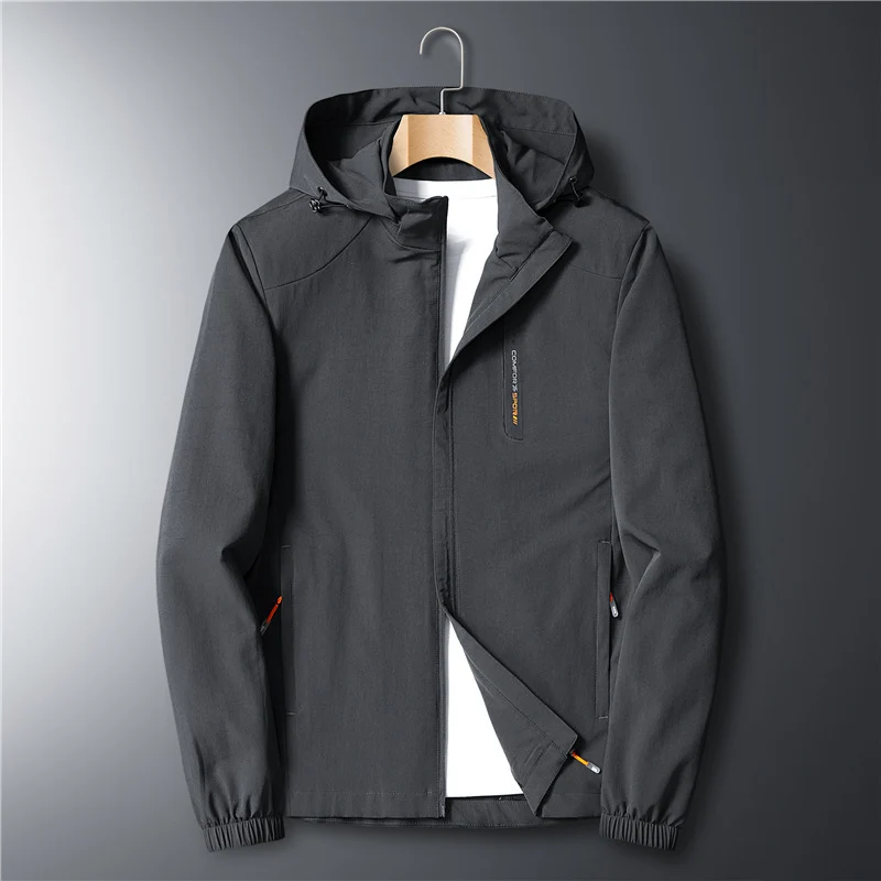 Herren leichte Softshell-Kapuzenjacke mit winddichter Membran und Reißverschlusstaschen Nord Taschen