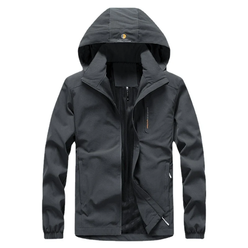 Herren leichte Softshell-Kapuzenjacke mit winddichter Membran und Reißverschlusstaschen Nord Taschen