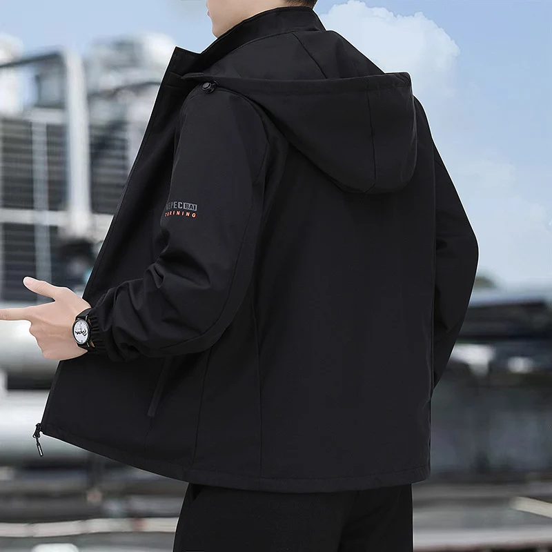 Herren leichte Softshell-Kapuzenjacke mit winddichter Membran, Reißverschluss‑Taschen und elastischen Bündchen Nord Taschen