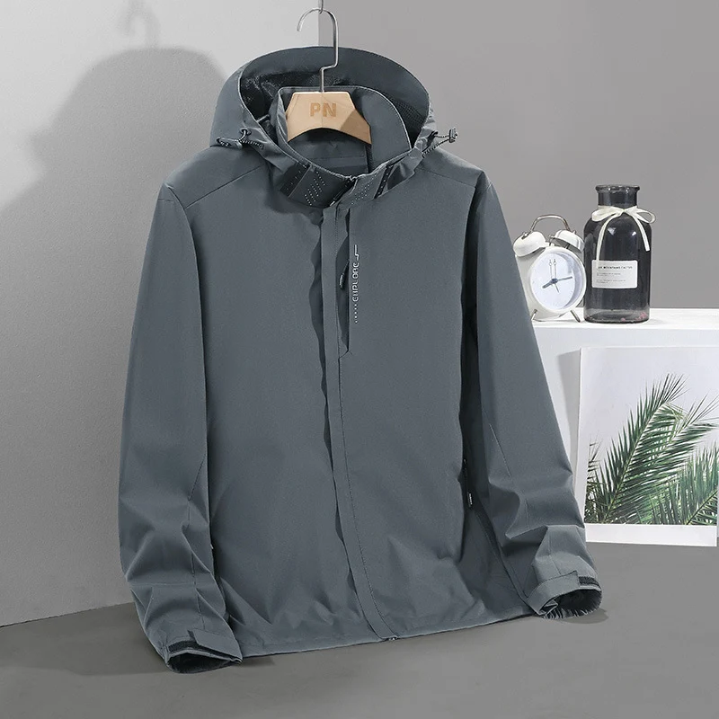 Herren Leichte Softshell-Kapuzenjacke mit verdecktem Reißverschluss und winddichter Membran Nord Taschen