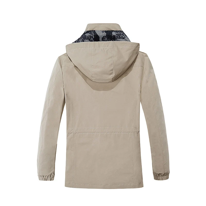 Herren Kapuzen-Parka im Canvas-Utility-Stil mit Camouflage-Innenfutter Nord Taschen