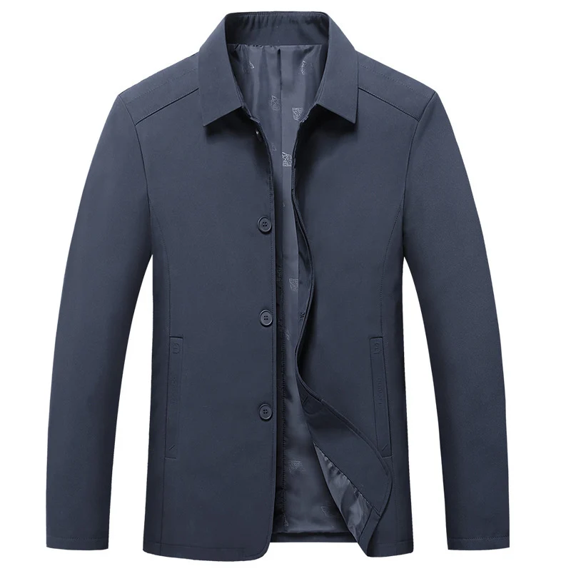 Herren elegantes leichtes City-Sakko im Blouson-Stil mit Hemdkragen und gefüttertem Innenfutter Nord Taschen
