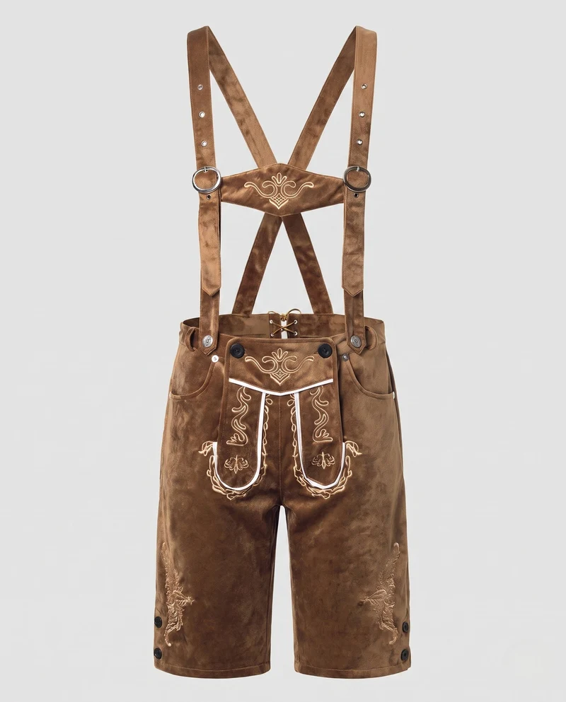 Herren Trachten Shorts mit aufwendiger Stickerei Nord Taschen