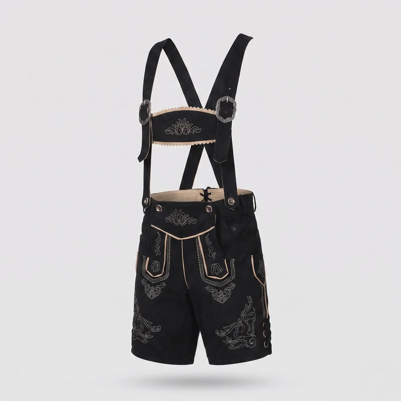 Herren traditionelle Volkshorts mit aufwändiger Stickerei Nord Taschen